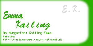 emma kailing business card